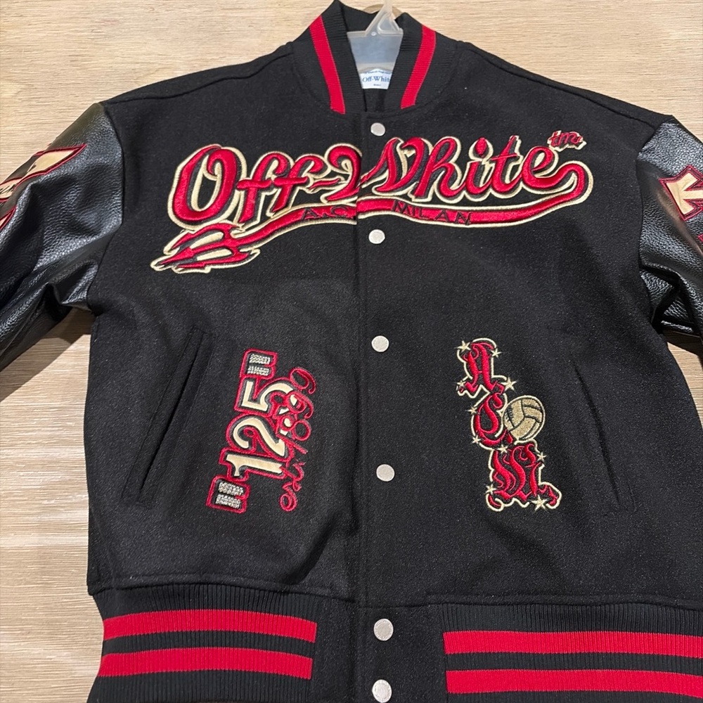 Off-White Black Varsity Jacket